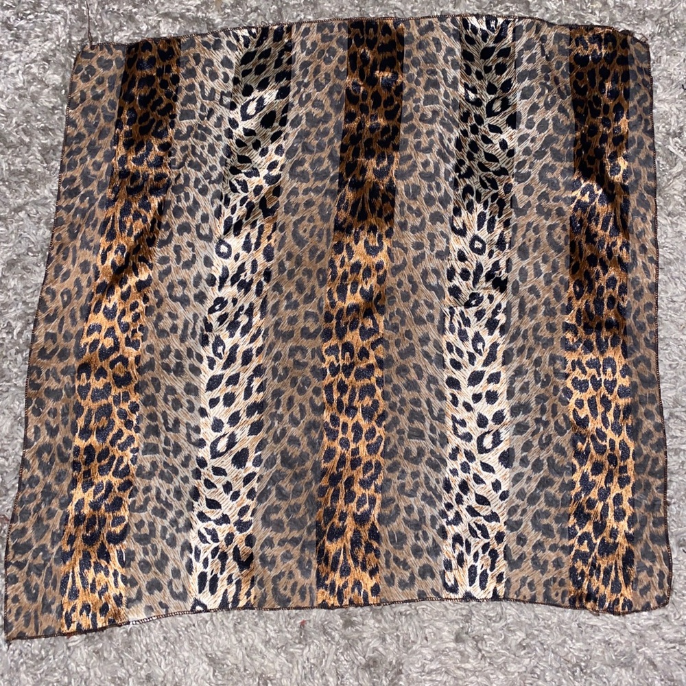 cheetah print head scarf.